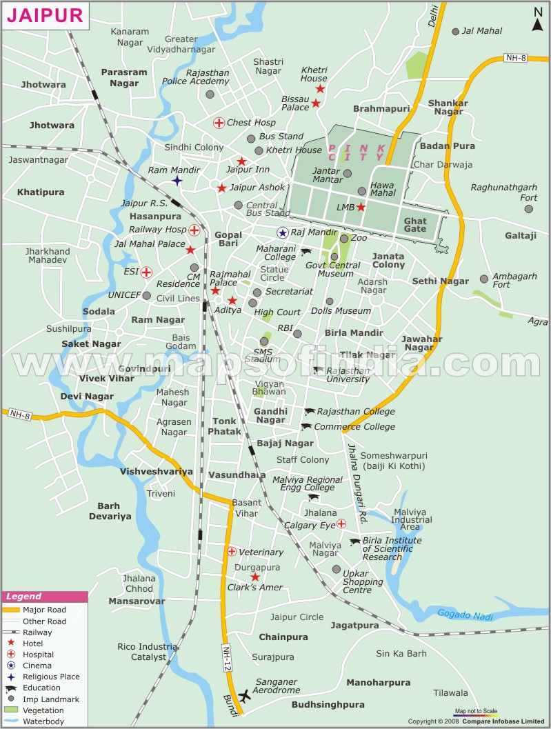 Jaipur city map