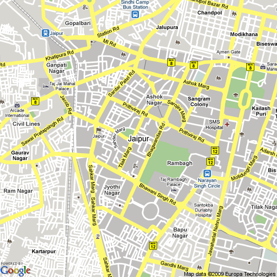 Jaipur center map