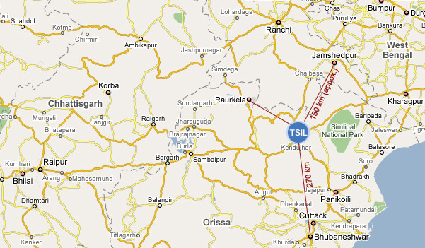 Jamshedpur locational map