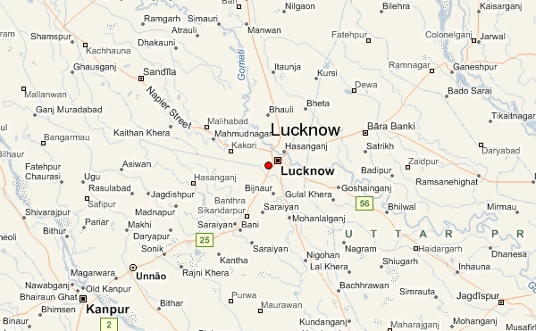 lucknow uttar pradesh map