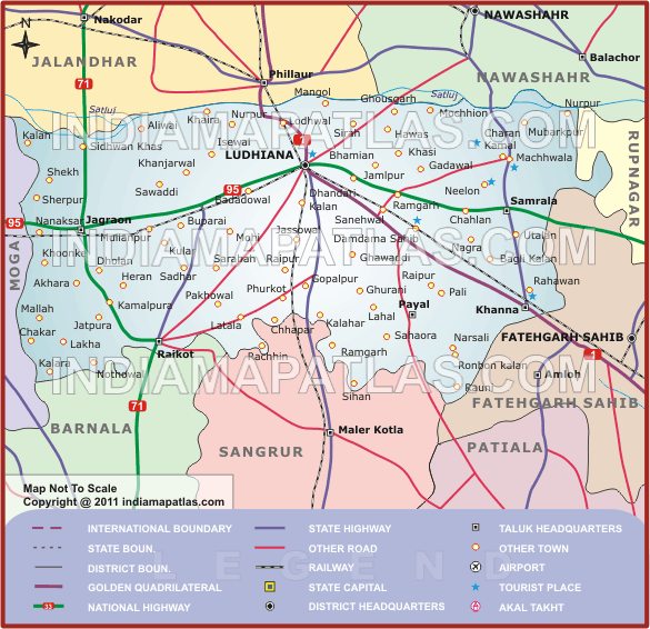 ludhiana district map