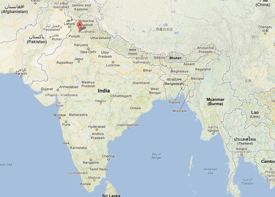 map of Ludhiana india