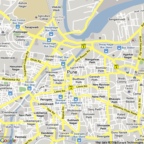 Poona center map