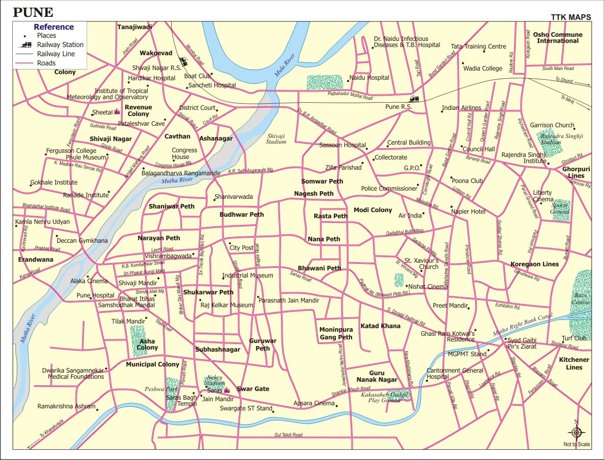 Pune City center Map