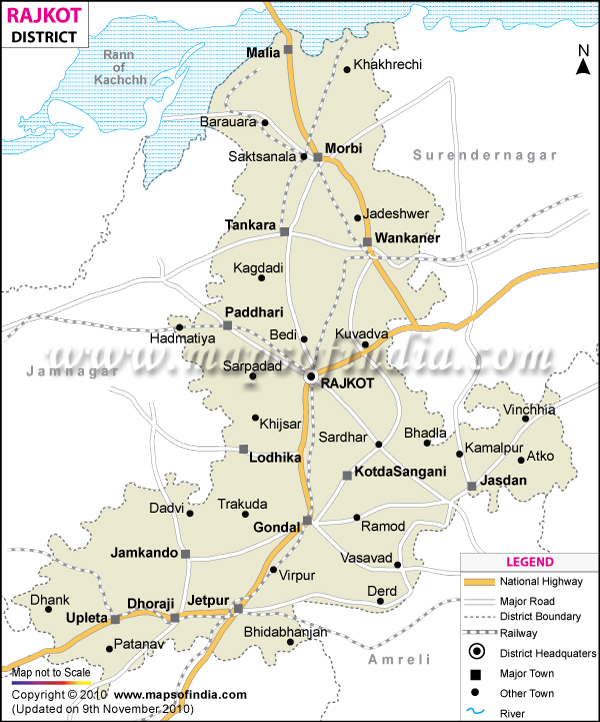 Rajkot district map