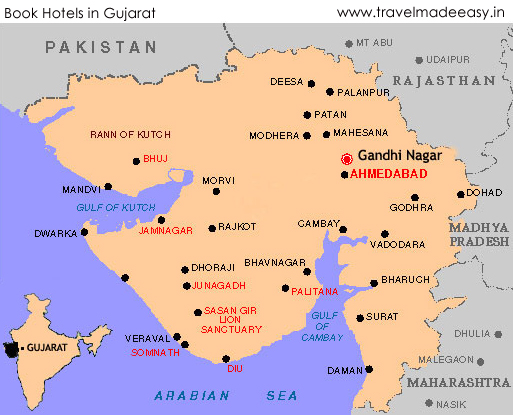 Rajkot ahmedabad map
