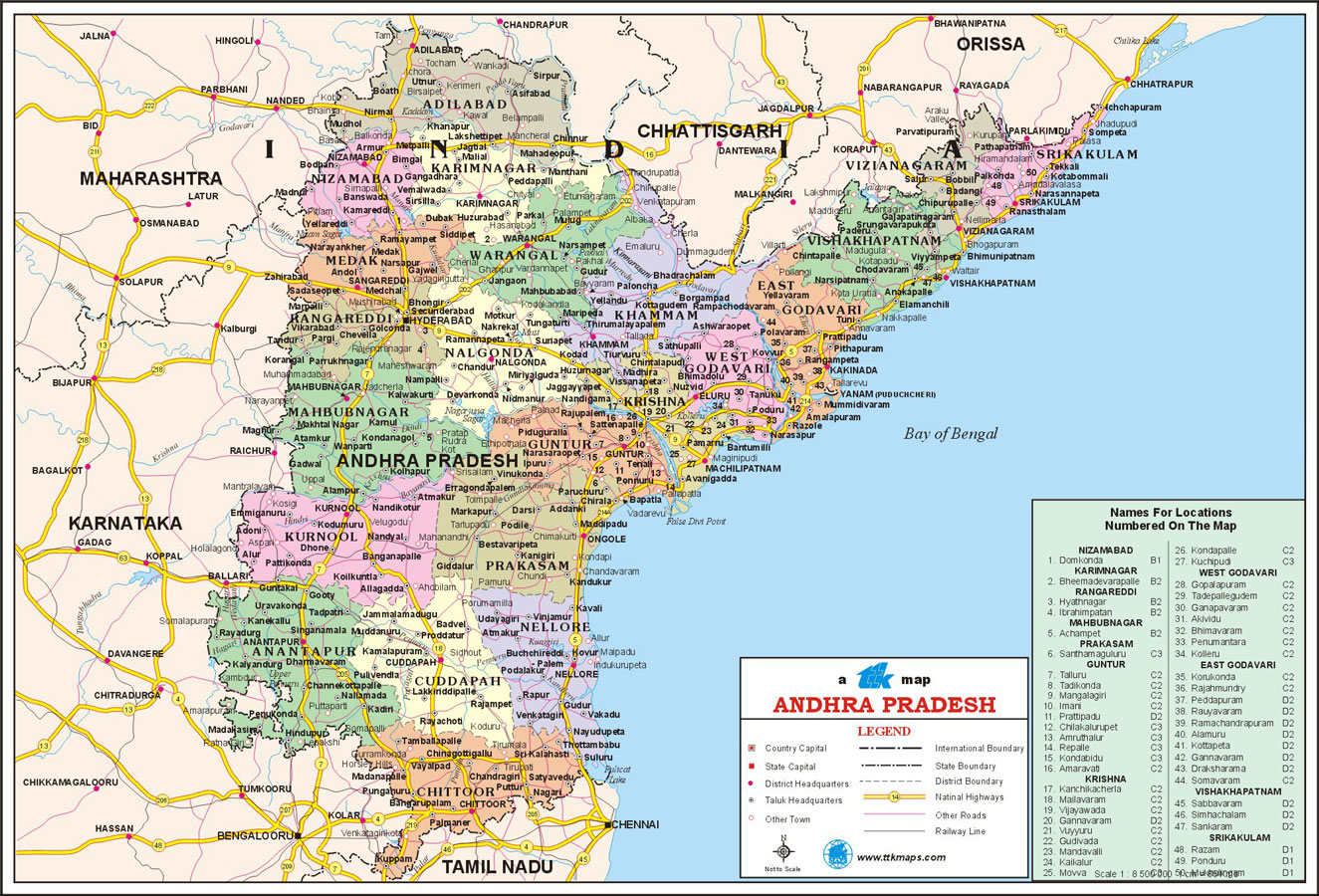 Vishakhapatnam Andhra Pradesh Travel Map