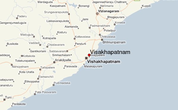 Vishakhapatnam regional map