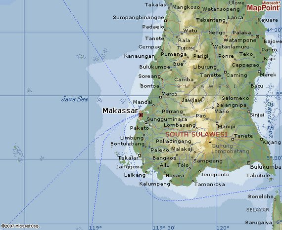 Makassar sulawesi map