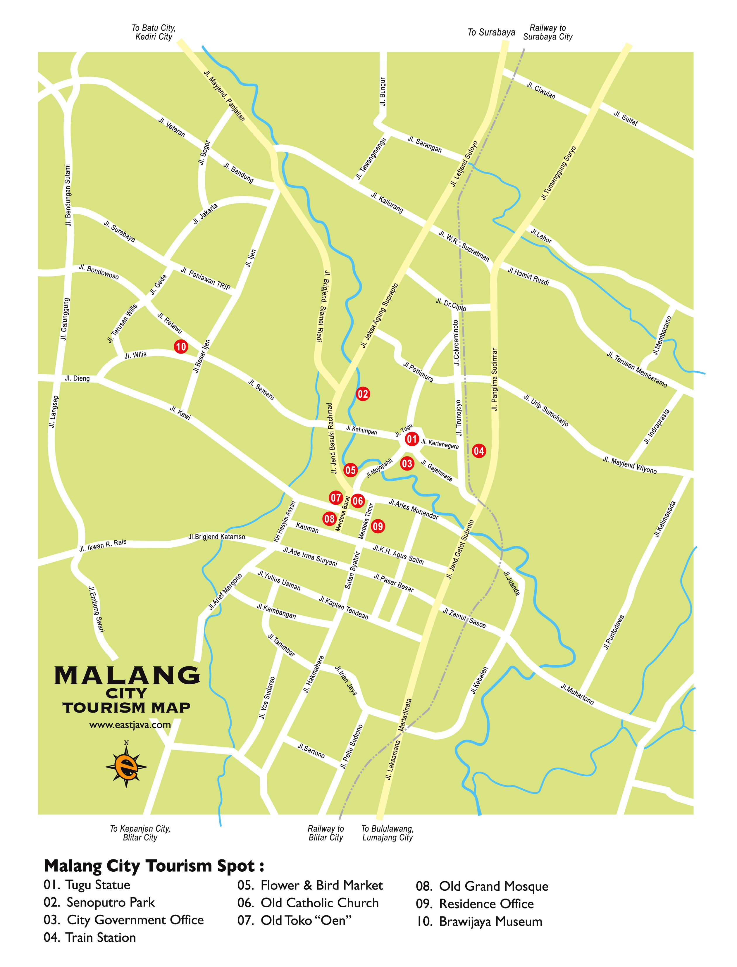 Map Kota Malang Map Kota Malang