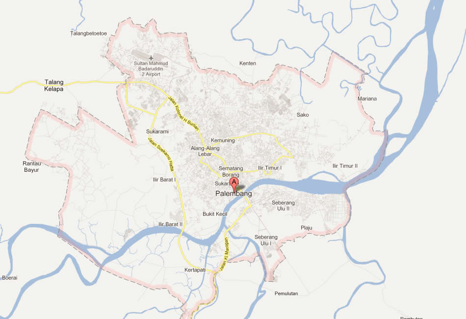 map of Palembang