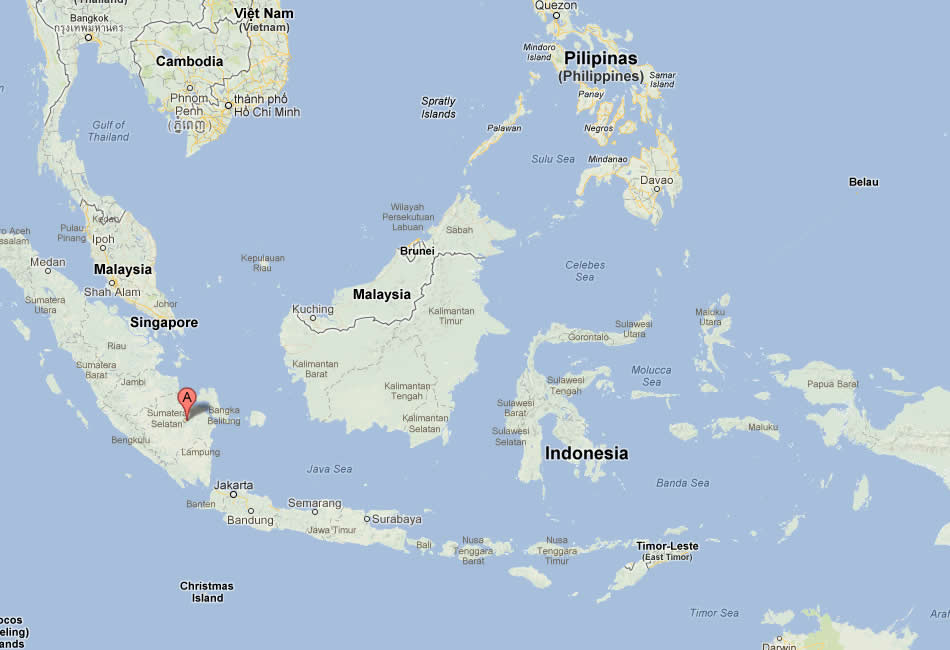 map of Palembang indonesia