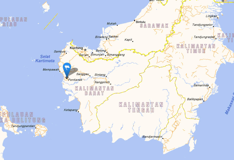 borneo Pontianak map