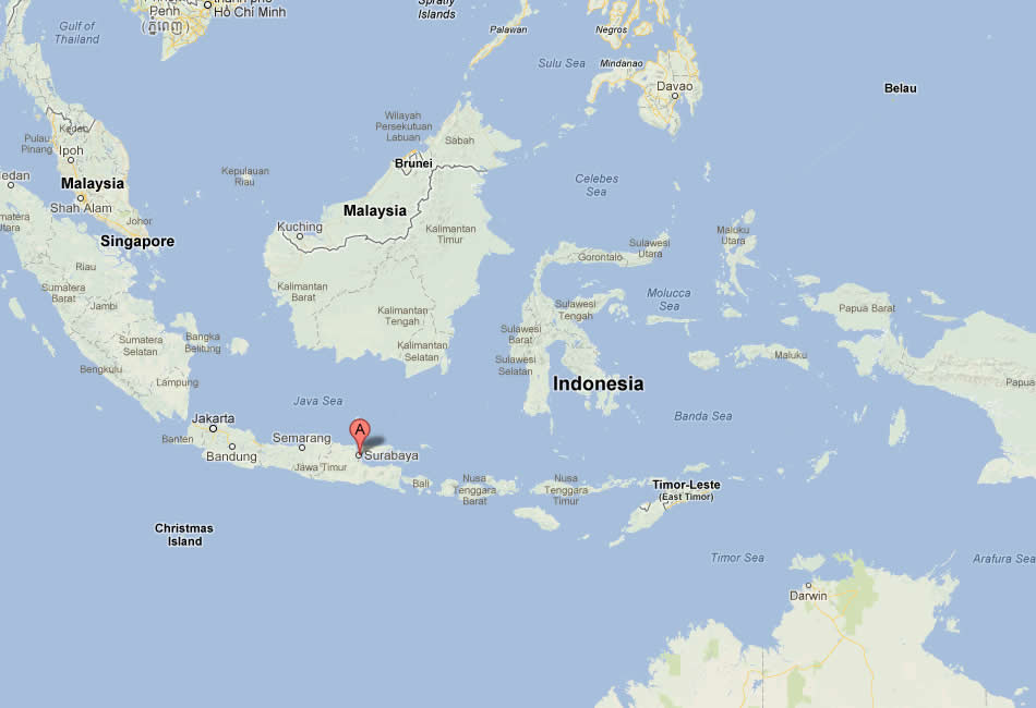 map of surabaya indonesia