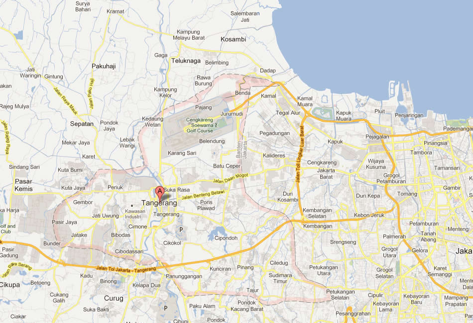 map of Tangerang