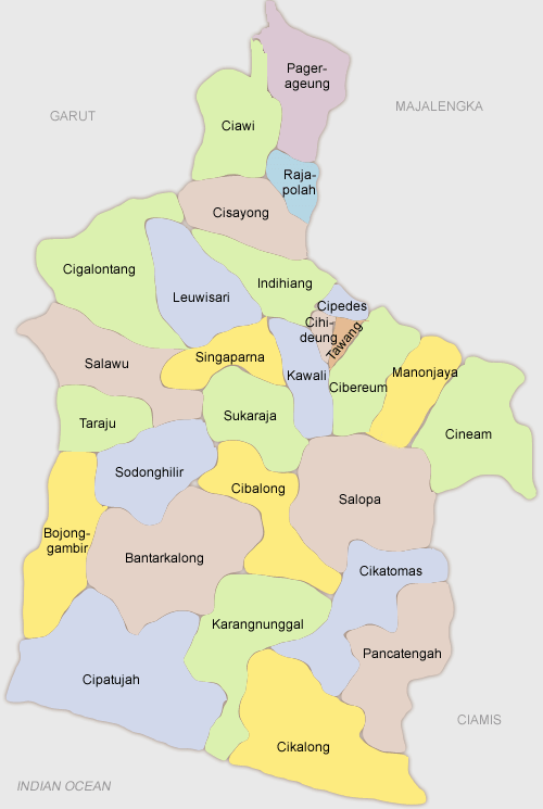 Tasikmalaya regions map