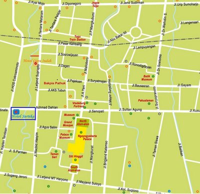 Yogyakarta center map