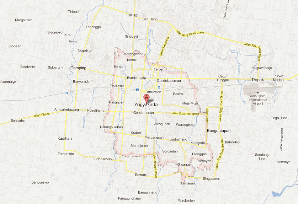 map of Yogyakarta