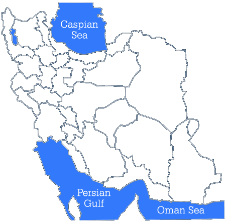 empty iran map