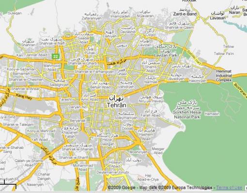 city map tehran