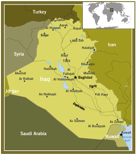 map of baghdad iraq