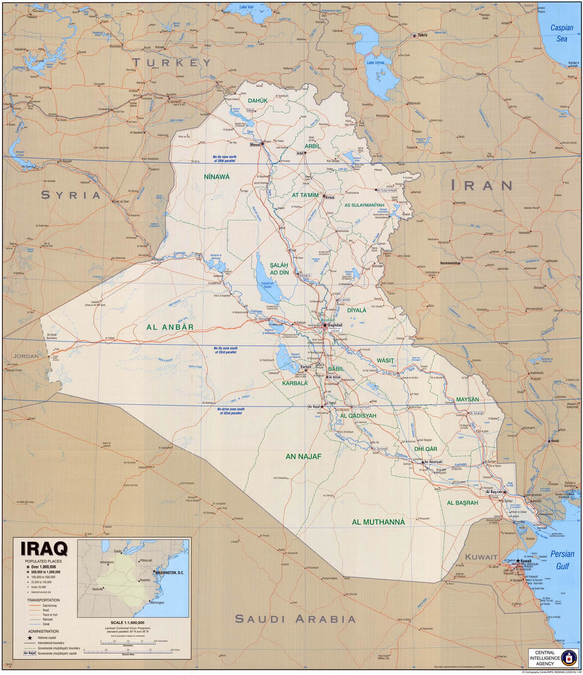 iraq cia map
