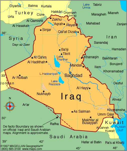 iraq political map