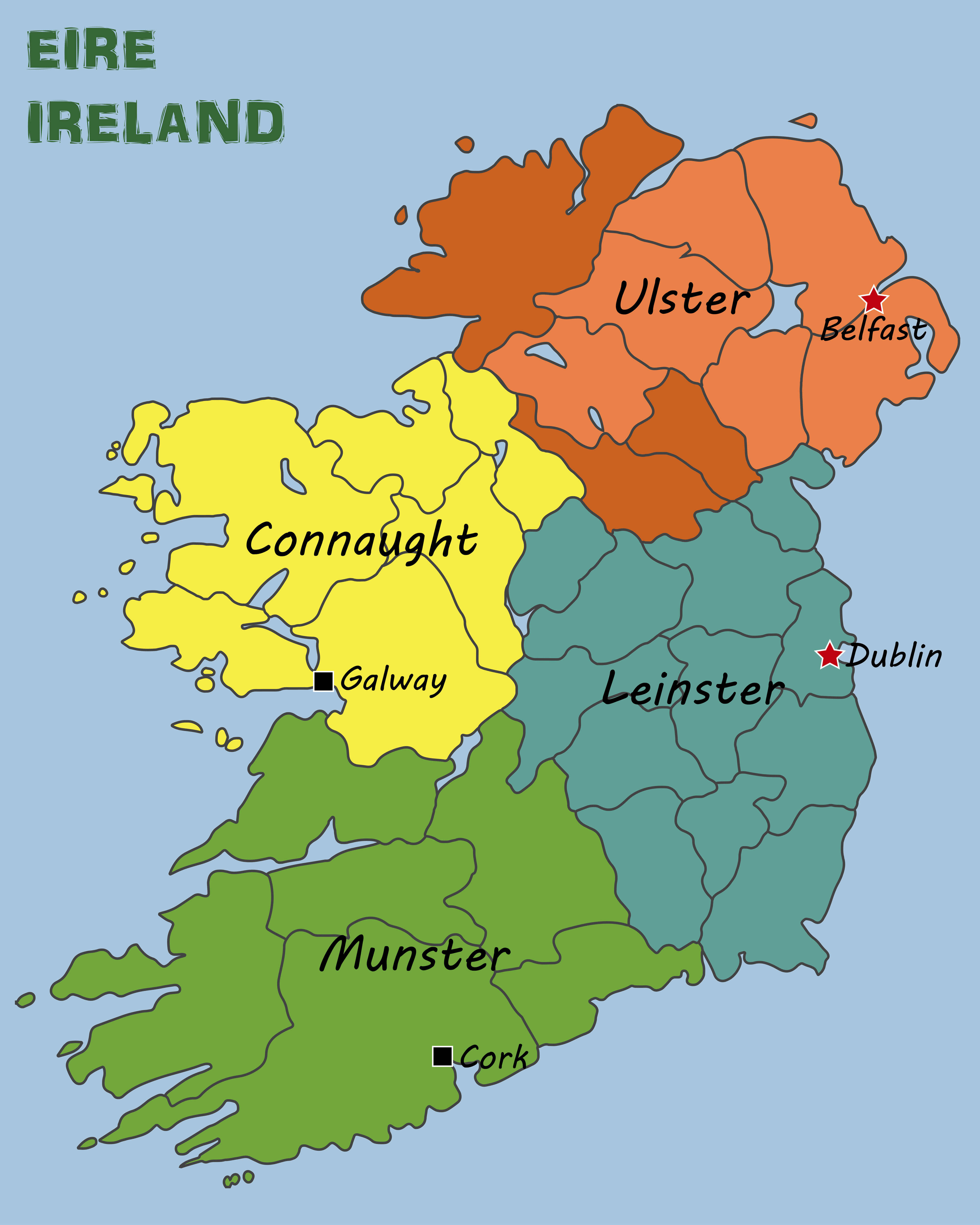 Political Map of Ireland