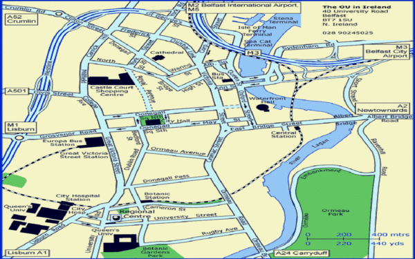 Belfast City Center Map