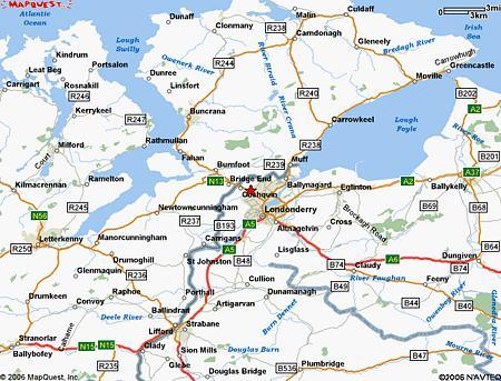 Derry regional map