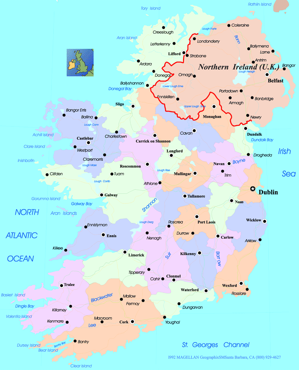 ireland map Dublin