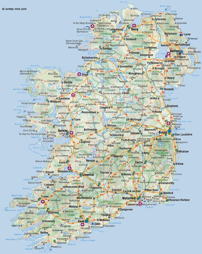 ireland political map Galway