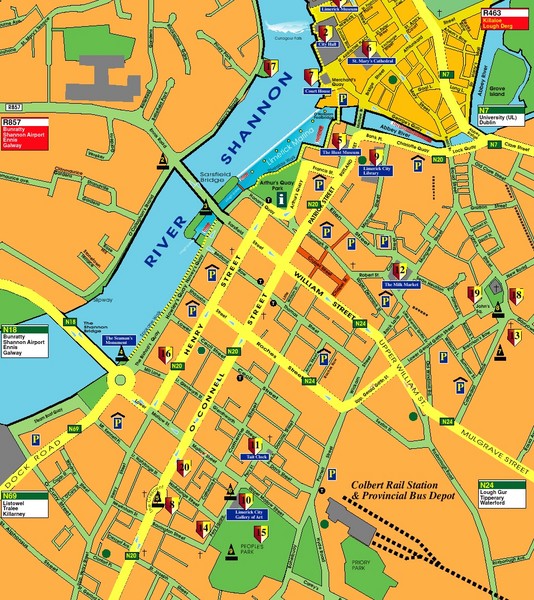 Limerick Tourist Map