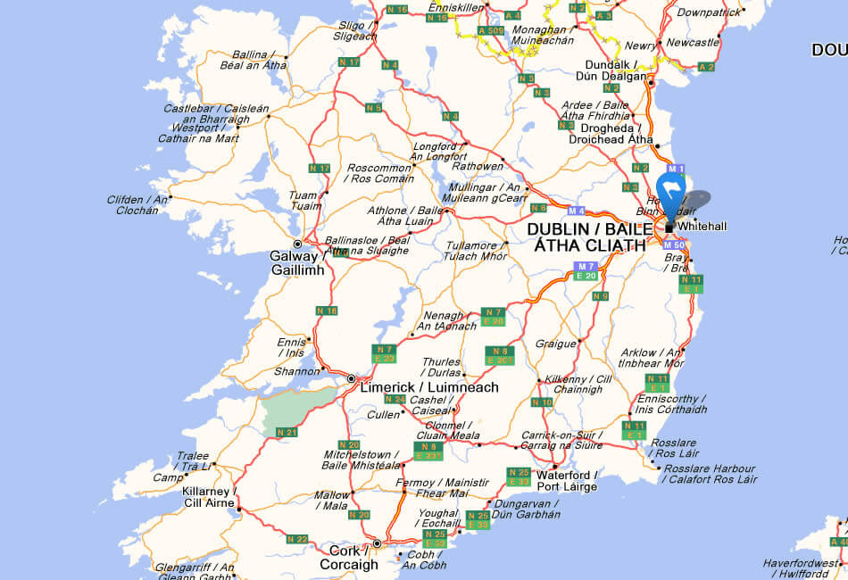 Road Map of Ireland
