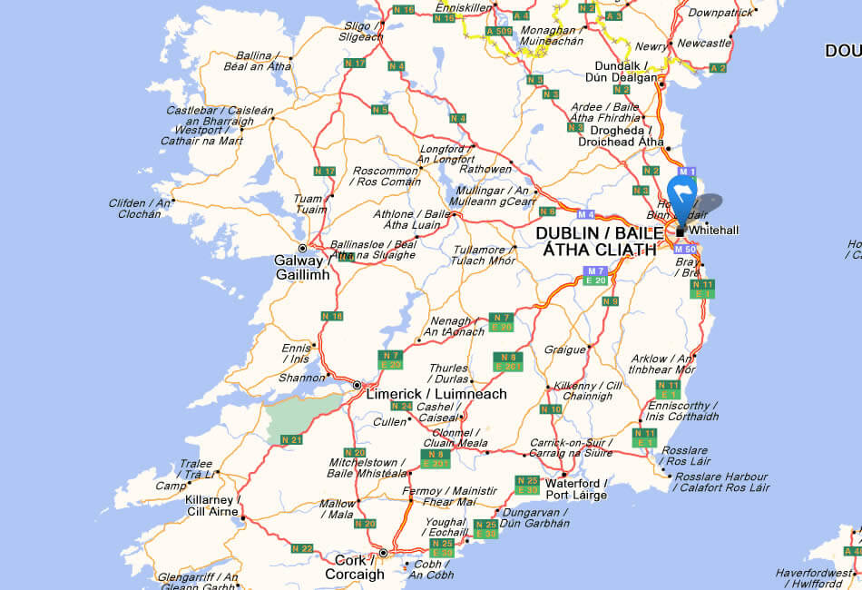 Road Map of Ireland