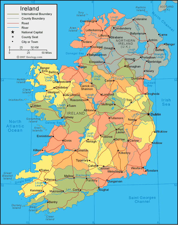 Map of Ireland