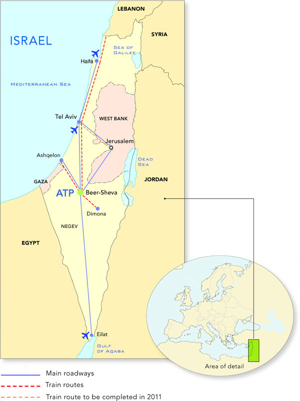 Beer Sheva map israel