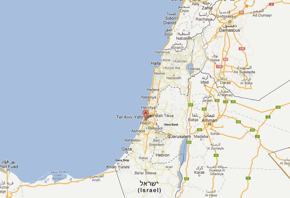map of Holon israel