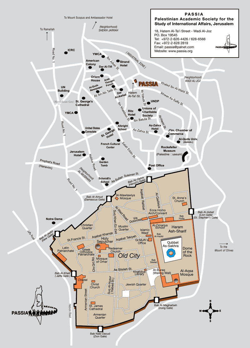 Jerusalem map old city
