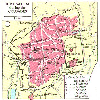 Jerusalem map crusades era