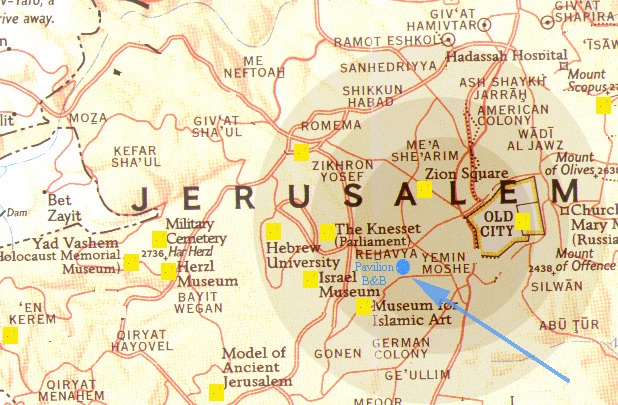 Jerusalem regions map