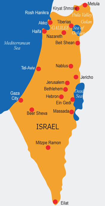 map israel
