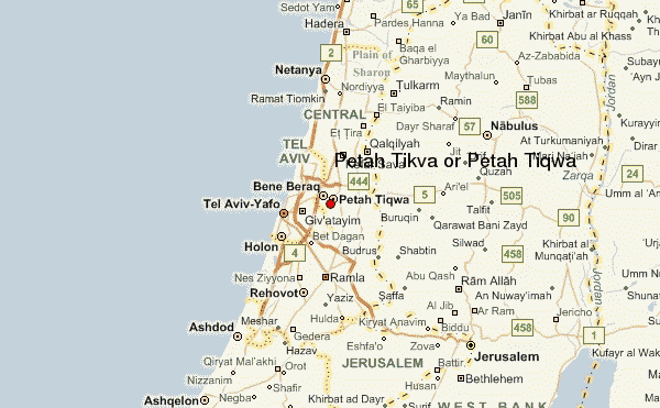 Petah Tikva map