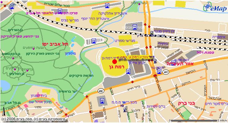 Ramat Gan city center map