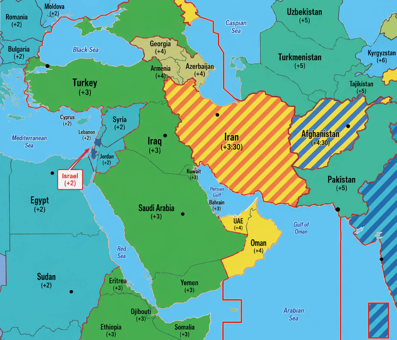 Vietnam time zone map