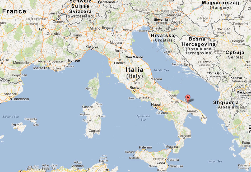 map of Bari italy