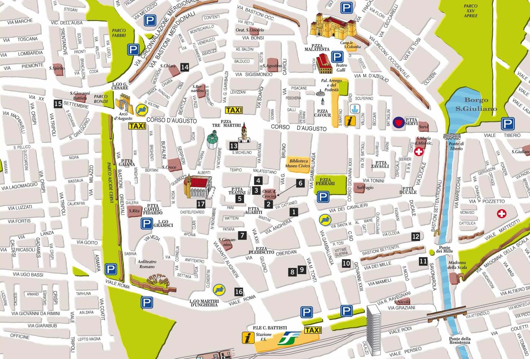 Bologna center map