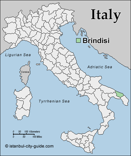 Brindisi italy map