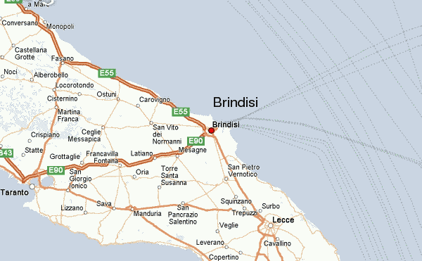 Brindisi regions map