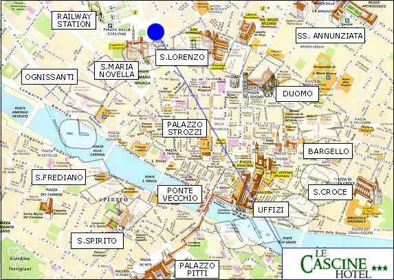 Florence hotels map